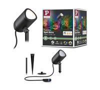 Paulmann 94849 Plug & Shine Projecteur de jardin LED Shira Smart Home Zigbee 6,5W 250lm gradable 455mm Anthracite aluminium RGBW+