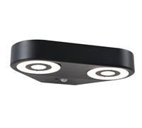 Paulmann 94866 Applique d'extérieur LED Silma détecteur de mouv. émission lumineuse double IP44 280x176mm 3000K 2x5,5 / 2x0,7W 2x600lm 230V Anthracite