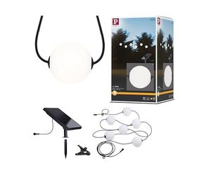 Paulmann 94911 Taina Guirlande lumineuse solaire LED IP67 3000 K 5,8 m 6 x 60 lm Noir