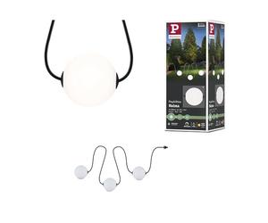 Paulmann 94912 Plug & Shine Guirlande LED Naima kit d'extension IP67 3000K 3x1W 1,71m noir