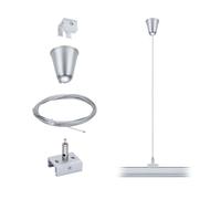 Paulmann 95583 ProRail3 Accessoire pour système de rail de suspension de câble 3 m Argent Système de rail 3 phases Éclairage métal pour les zones commerciales