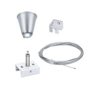 Paulmann 95584 Système sur rails ProRail3 Accessoires Suspension par câble 3 m Blanc Système sur rails triphasé Métal Éclairage pour espaces commerciaux