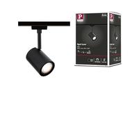 Paulmann 95633 URail Spot sur rail Luxe GU10 max. 10 W, dimmable, 230 V, noir mat, système de rails libre choix de l'ampoule