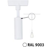 Paulmann 95655 Elément pour système déclairage sur rail haute tension Adaptateur pendulaire blanc signal