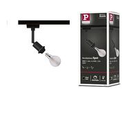 Paulmann 96913 URail Spot sur rail DecoSystems Basic Spot simple E14 max. 20 W dimmables 230 V noir mat système de rail URail - Libre choix de l'ampoule