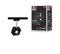 Paulmann 96941 URail spot sur rail Cube spot simple 589,1 lm 8 W 4000 K dimmable 230 V noir mat, chrome