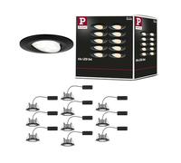 Paulmann 98198 LED Spot encastrés Calla kit de 10 pièces IP65 rond 90mm 30° 10x5W 10x430lm 230V White Switch noir mat
