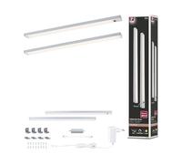 Paulmann 98608 LED sous-meubles Inline Kit de 2 2x4W 350x26 mm 2x350lm 24 V Chrome mat 3000 K gradable