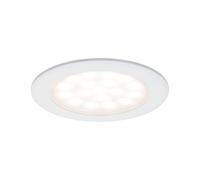 Paulmann 99921 éclairage meubles LED spots encastrés rond incl. 2x2,5W éclair. placard Blanc dép. éclair. armoire alu., plastique lampe cuisine 3000K