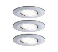 Paulmann Calla Spot LED encastrable pour salle de bains jeu de 3 19.5 W IP65 chrome (mat)