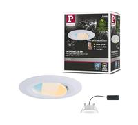 Paulmann 99934 spots encastrés LED Calla rond incl. 1x5,5W IP65 projecteurs encastrés Blanc dépoli éclairage d'armoire plastique lampe enc. 3000K