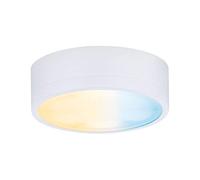 Paulmann 99954 éclairage de meubles LED Clever Connect Spot Medal Tunable 12 V rond incl. 1x2,3 watts gradable Blanc dépoli plastique 2700-6500K, Matière, 2.3 W, White matt