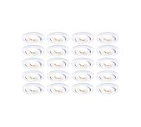 Paulmann 99997 Spots encastrés LED Pack de 20 orientable 82 mm 70° 20x4,8W 20x450lm 230 V 3000 K Blanc dépoli