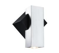Paulmann ABL Set 1Flame LED 1x3, 2W 230V IP44 Carré Noir / Aluminium Gebürstest