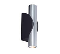 Paulmann ABL Set 2Flame LED 2x3,2W 230V IP44 Rond Noir/Aluminium Gebürstest