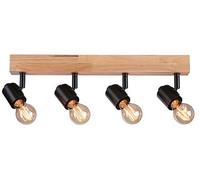 Paulmann Arvid plafonnier 4x20 W noir-bois 66773