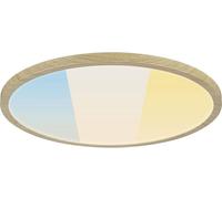 Paulmann 71260 Panneau LED Atria Shine IP44 rond 398mm 20,8W 2800lm White Switch Esthétique bois Chêne