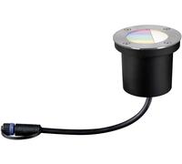Paulmann 94274 Plug & Shine Lampe d'extérieur LED Zigbee encastré de sol RGBW avec 1x3,7 Watt dimmable IP65 argent éclairage de jardin métal 3000 K