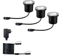 Paulmann Boden Einbauleuchten Starterset RGBW 94275 Système d'éclairage Plug&Shine ZigBee LED 3.6 W blanc chaud argent