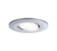 Paulmann Calla 99932 Plafonnier LED encastrable rond avec 1 x 6,5 W IP65 à intensité variable Chromé mat pour armoire en plastique 4000 K