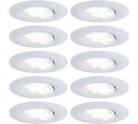 Paulmann Spots encastrables LED Calla 99924 – Kit 10×6,5W IP65 gradable 4000K blanc dépoli