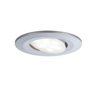 Paulmann Calla 99932 Plafonnier LED encastrable rond avec 1 x 6,5 W IP65 à intensité variable Chromé mat pour armoire en plastique 4000 K
