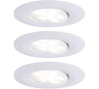 Paulmann 99931 spots enc. LED Calla rond kit de 3 incl. 3x6,5W IP65 gradable projecteurs enc. Blanc dép. éclair. d'armoire plastique. lampe enc. 4000K