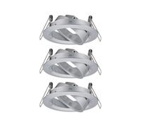 Paulmann 92490 LED Choose orientable Max. 3x10 Watts Spot Plafond tourné Lampe encastrée Alu, Turned Aluminium