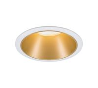 Paulmann Spot encastrable Cole – LED intégrée 470 lm blanc chaud IP44 Ø 8 cm doré finition blanche