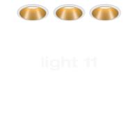 Paulmann Cole Plafonnier encastré LED blanc/doré mat - lot de 3 , Vente d'entrepôt, neuf, emballage d'origine