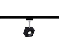 Paulmann 96941 URail spot sur rail Cube spot simple 589,1 lm 8 W 4000 K dimmable 230 V noir mat, chrome