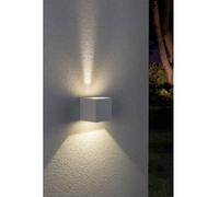 Paulmann 18001 Kit Spot en saillie spécial Cybo LED 2x3W, 230V, IP65, carré, 80x80 mm, Blanc, Alu