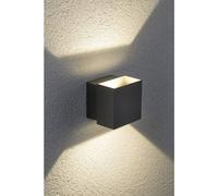 Paulmann 18002 Kit Spot en saillie spécial Cybo LED 2x3W, 230V, IP65, carré, 100x100 mm, Gris, Alu