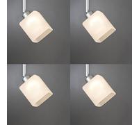 Paulmann DecoSystems Lot de 4 abat-jours Quad max. 50 W Verre Blanc