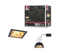 Paulmann EBL, kit Cole Coin 3StepDim fixe 2700K noir/doré mat | Spot encastré pour le plafond, IP44, dimmable avec un interrupteur, lumière blanche chaude, ampoule LED remplaçable