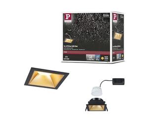 Paulmann EBL, kit Cole Coin 3StepDim fixe 2700K noir/doré mat | Spot encastré pour le plafond, IP44, dimmable avec un interrupteur, lumière blanche chaude, ampoule LED remplaçable