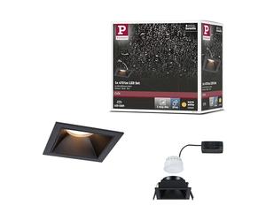 Paulmann EBL, kit Cole Coin 3StepDim fixe 2700K noir | Spot encastré pour 230 V, IP44, dimmable avec un interrupteur, lumière blanche chaude, 470 lm