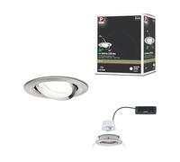 Paulmann EBL kit Nova Coin 2,8 W 4 000 K, acier brossé | Spot encastré de 505 lm, orientable, durée de vie jusqu'à 50 000 h, IP23, montage simple