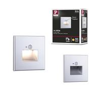 Encastré mural LED Edge Quadro carré 80x80mm 1,2W 25lm 230V 2700K Chrome mat Chrome mat G