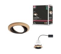 Paulmann ENC Kit Lanati Coin orientable LED 1x6W 470lm 230V Bois Noir mat 92238