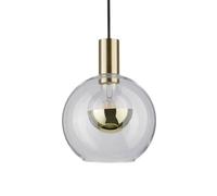 Paulmann Esben Suspension En Verre transparent, laiton brossé