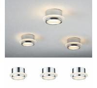 Paulmann Étoile Lampes Encastrées Set Pas Rond LED 3x1W Chaude 3VA 45mm Alu /