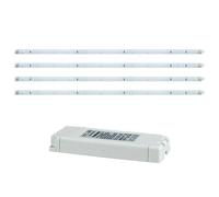 Paulmann Flatled Kit de Base Bande LED 4 x 30cm Blanc Froid 5500K Secteur 70091