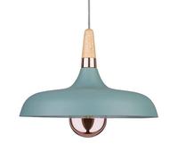 Paulmann Suspension Juna Neordic – 20W E27 230V dimmable Vert satiné/Cuivre Bois/Métal sans ampoule