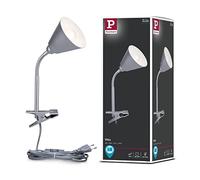 Paulmann Spot à pince Vitis bras flexible avec interrupteur sur cordon E14 20W Gris