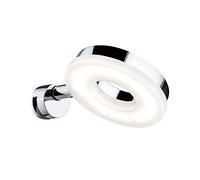 Paulmann Lampe de miroir LED Becrux 70881 avec applique murale chromée 1x4 watts en métal, lampe de salle de bain en plastique 3000 K, câble 15 cm