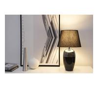 Paulmann Lampe De Table Midnight Beauty Céramique Textile Noir max. 20W E27