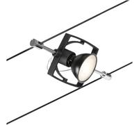 Paulmann 94435 CorDuo Système de Câbles Spot Mac II DC Individuel 10 watts max, Éclairage Extensible Noir Mat Matière Plastique GU5,3 Système de Câbles sans Ampoules