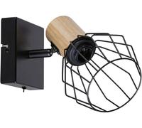 Paulmann Lanka 66766 Projecteur mural E14 noir, bois (clair)