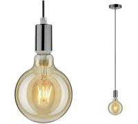 Luminaire en suspension Larus IP44 E27 max. 60W Chrome noir gradable Chrome noir G